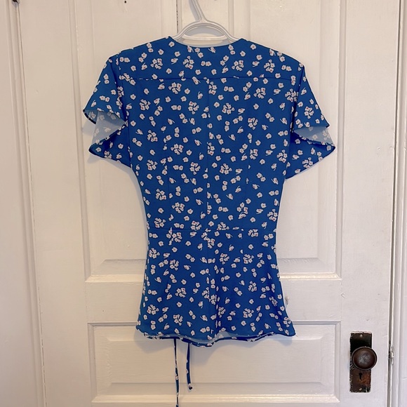 French Connection wrap floral blouse - Picture 3 of 3